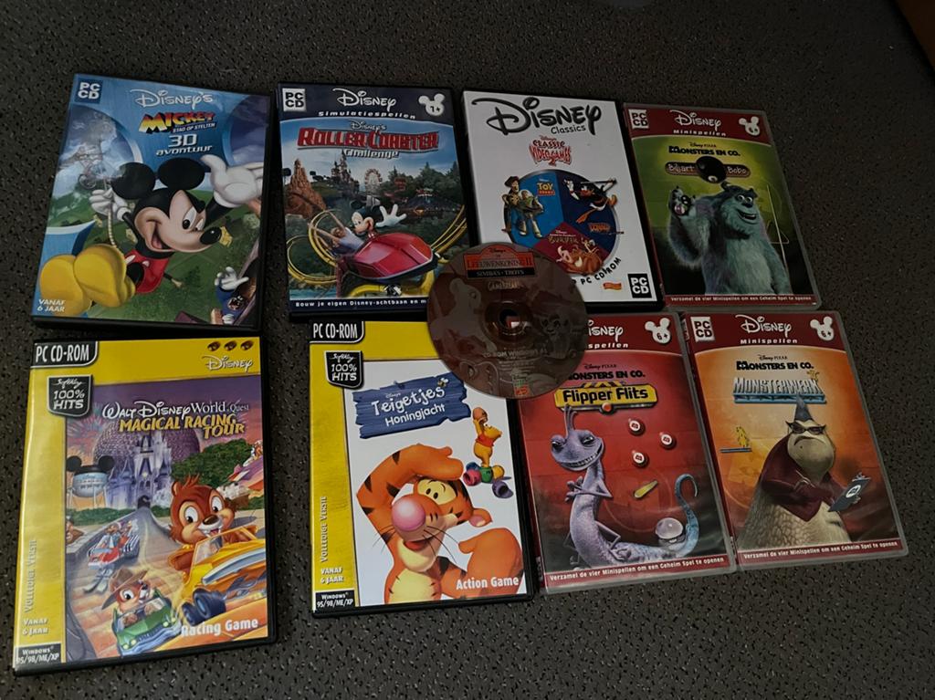 Pakket 9 disney/pixar games (windows 98) CIB, Games en Spelcomputers, Games | Pc, Ophalen, Zo goed als nieuw, Avontuur en Actie