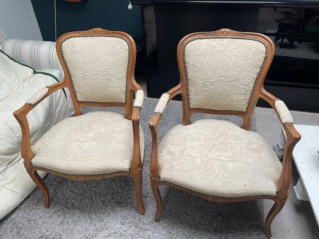 Belle paire de fauteuils Louis XV français, Maison & Meubles, Comme neuf, Deux, Enlèvement, Louis XV