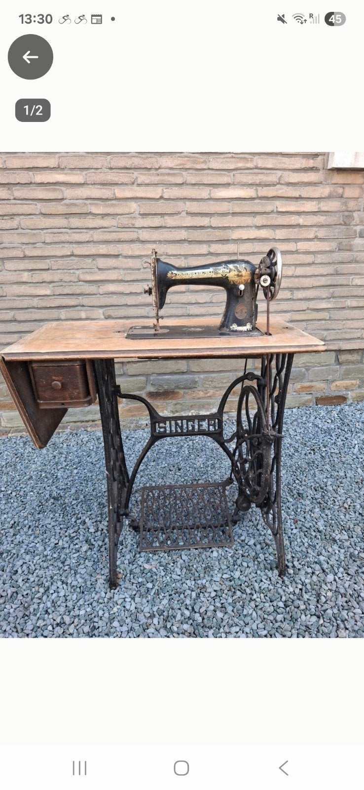 Originele Singer naaimachine, Antiquités & Art, Antiquités | Machines à coudre, Enlèvement