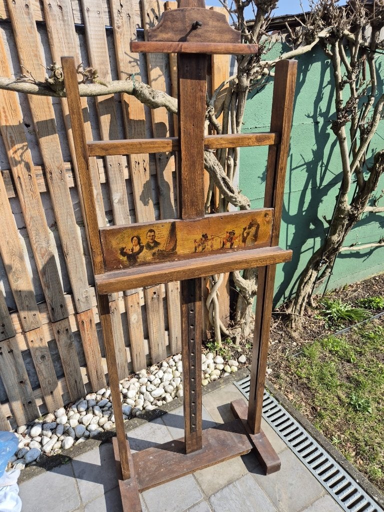 Antieke houten atelier schildersezel, Enlèvement