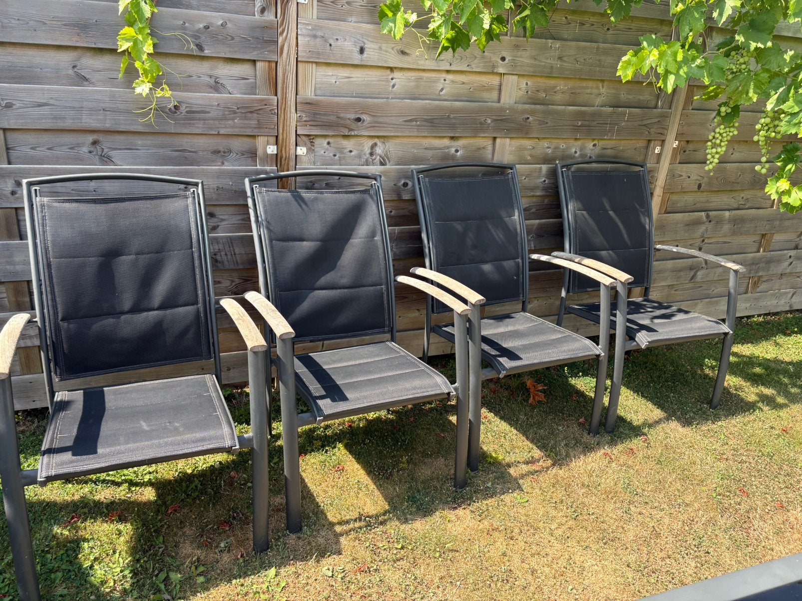 Glazen tuintafel met 4 stoelen, Enlèvement, Utilisé