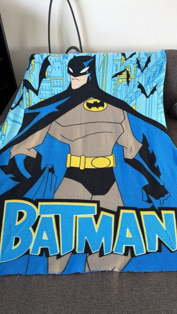 Fleece deken Batman, Kinderen en Baby's, Ophalen of Verzenden, Zo goed als nieuw, Deken