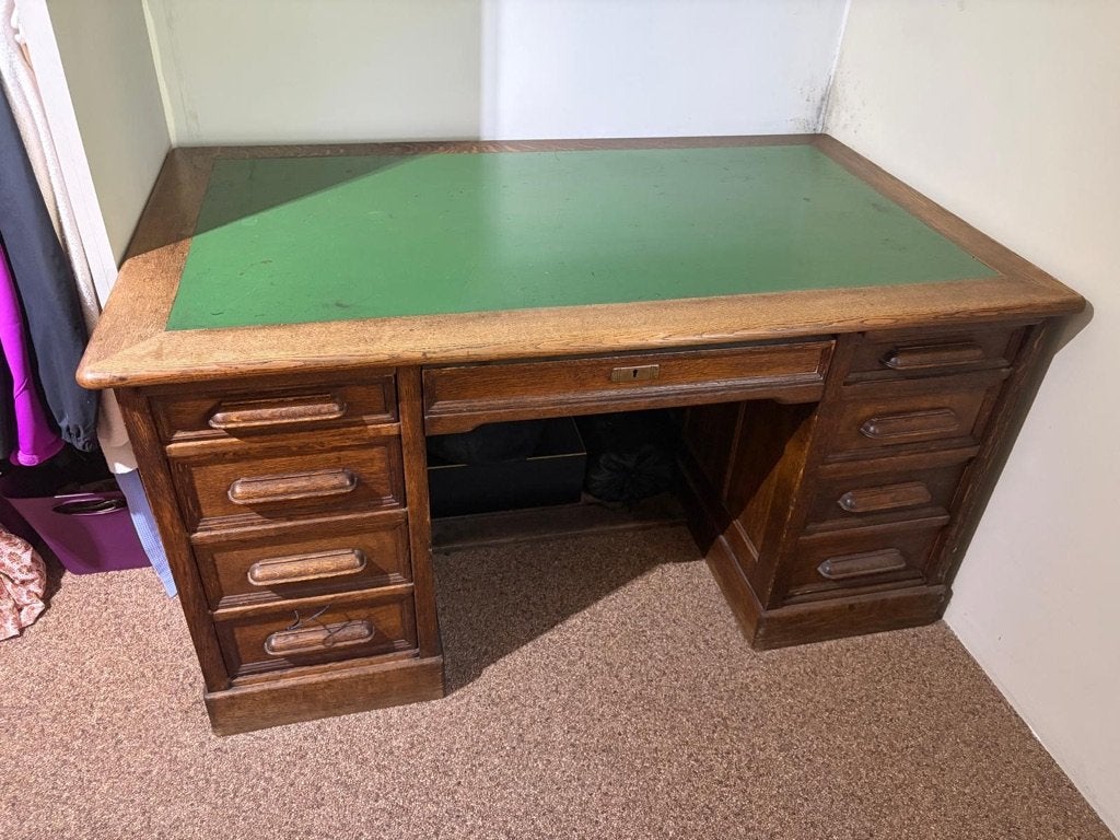 Antiek bureau, Ophalen, Gebruikt, Hout, Antiek
