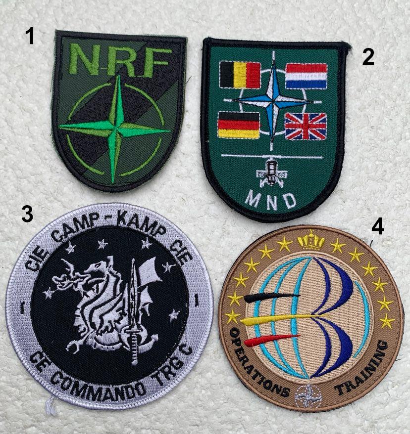 NATO Commando patches ALLERLEI, Apart of als LOT te koop, Zg, Verzamelen, Ophalen of Verzenden, Landmacht, Embleem of Badge