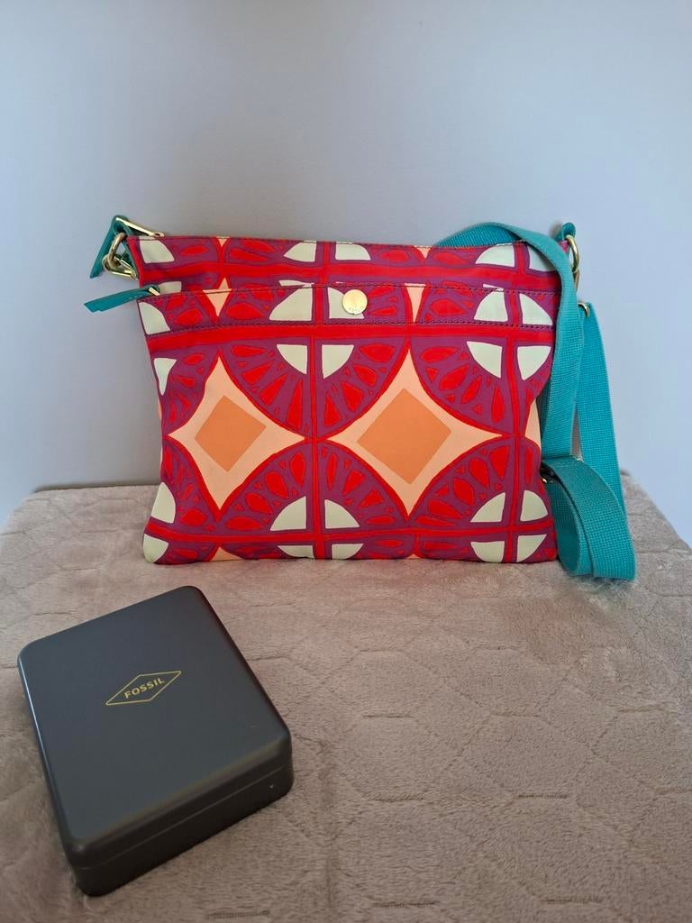 Kleurrijke tas als nieuw van Fossil ., Handtassen en Accessoires, Ophalen, Zo goed als nieuw