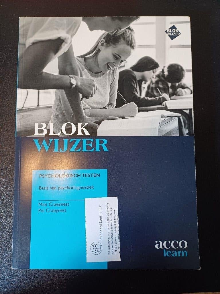 Blokwijzer Psychologisch Testen, Ophalen of Verzenden, Zo goed als nieuw, Hogeschool
