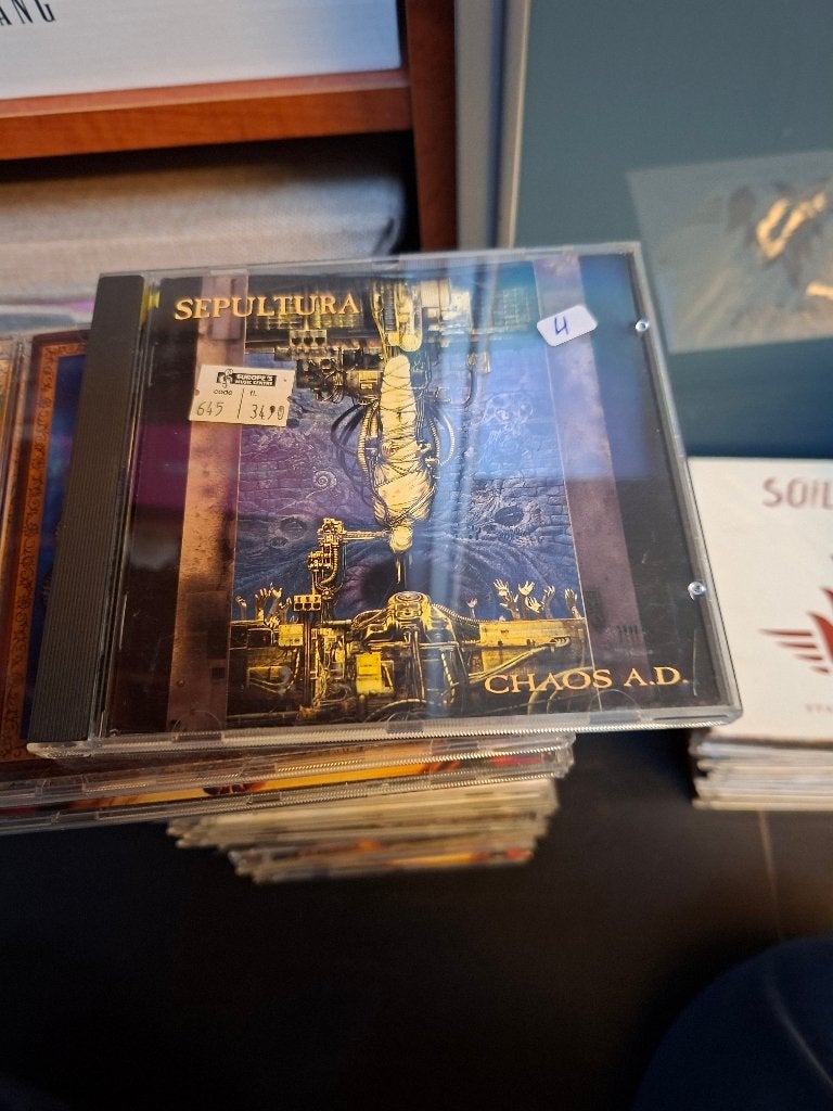 cd - sepultura - chaos a.d., Cd's en Dvd's, Thrash metal, Ophalen of Verzenden, Zo goed als nieuw, Inclusief boekje