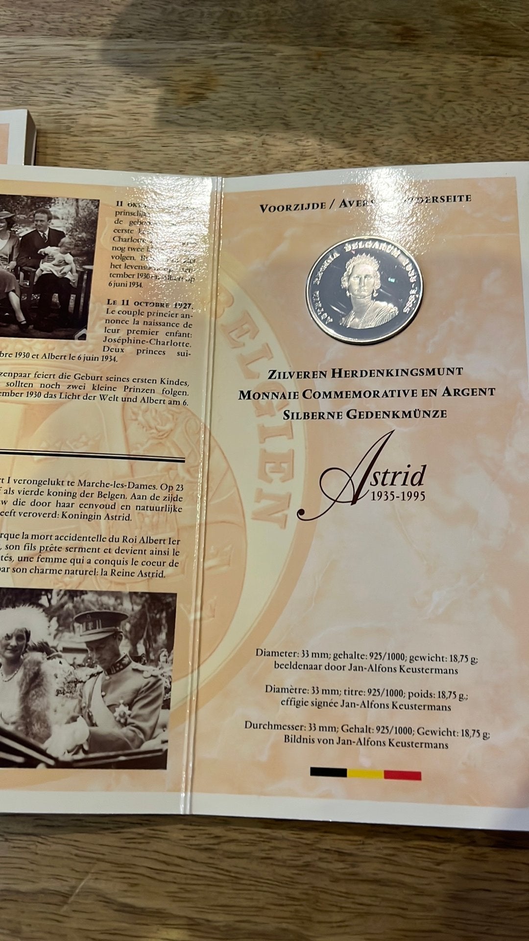 250 frank Astrid zilver, Postzegels en Munten, Ophalen, Zilver