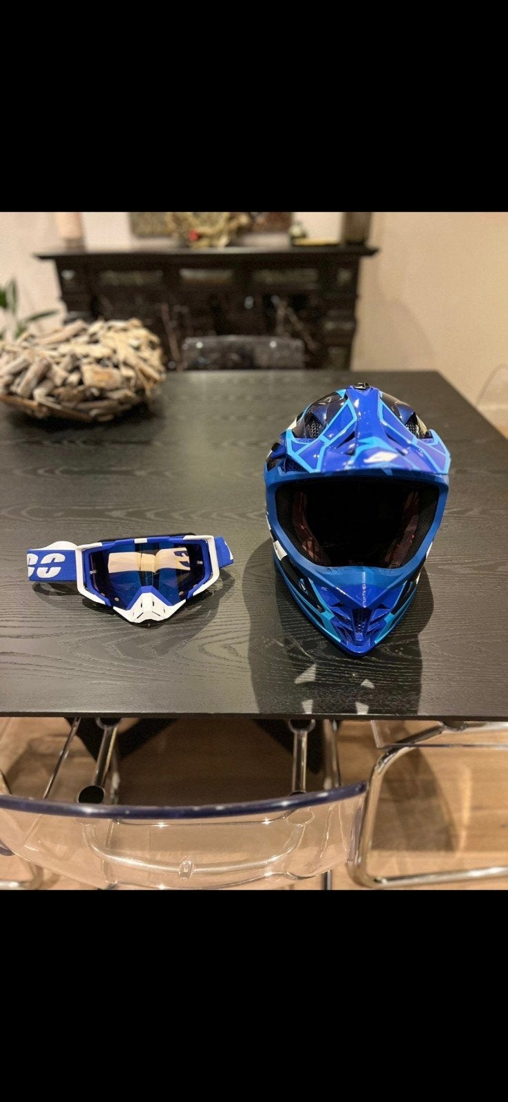 Casque UFO avec lunettes, Motos, Enlèvement, M