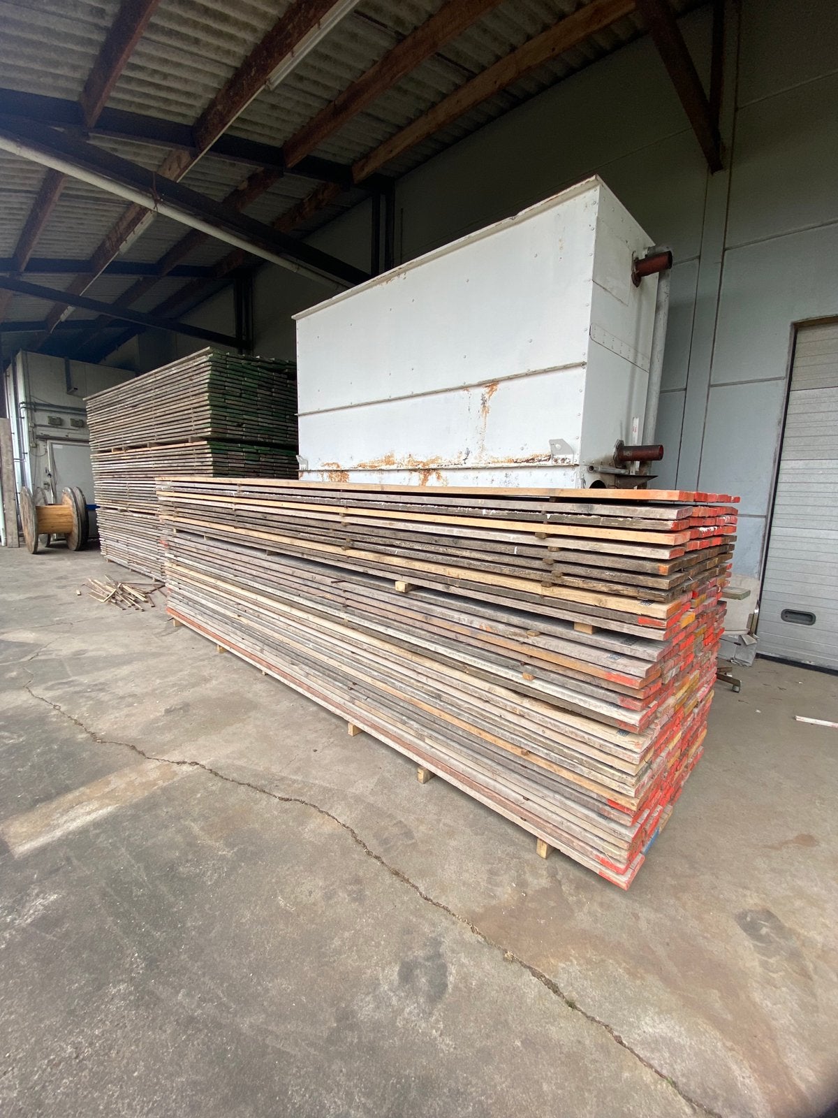 Steigerplanken, steigerdelen , gebruikt steigerhout,, Enlèvement, Comme neuf, Bois d'échafaudage