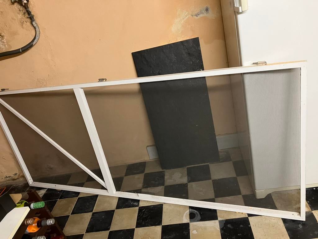 Vliegendeur# hordeur# aluminium, Doe-het-zelf en Bouw, Glas en Ramen, Ophalen, Zo goed als nieuw