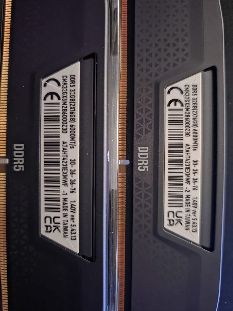 CORSAIR Vengeance DDR5 2 x 16Go 6000MHz, Computers en Software, RAM geheugen, Ophalen, 32 GB, Zo goed als nieuw, Desktop