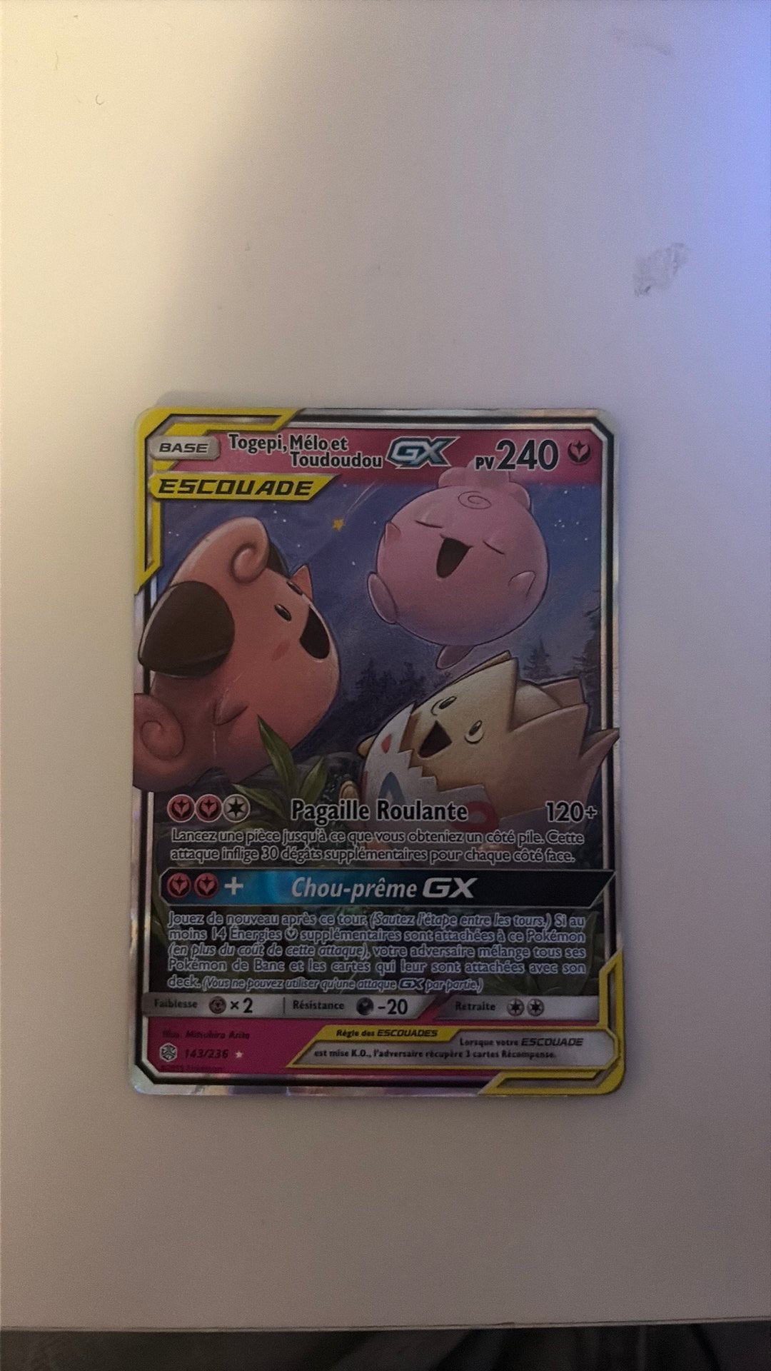 Pokemon kaart Togepi,Melo en toudoudou, Hobby en Vrije tijd, Verzamelkaartspellen | Pokémon, Ophalen of Verzenden, Zo goed als nieuw