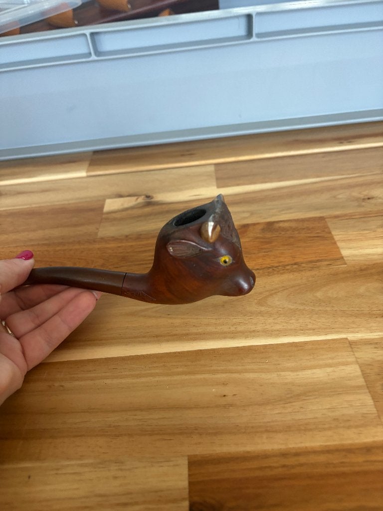 Pipe ancienne FIMA sculptée tête de taureau, Enlèvement ou Envoi, Utilisé, Autres types
