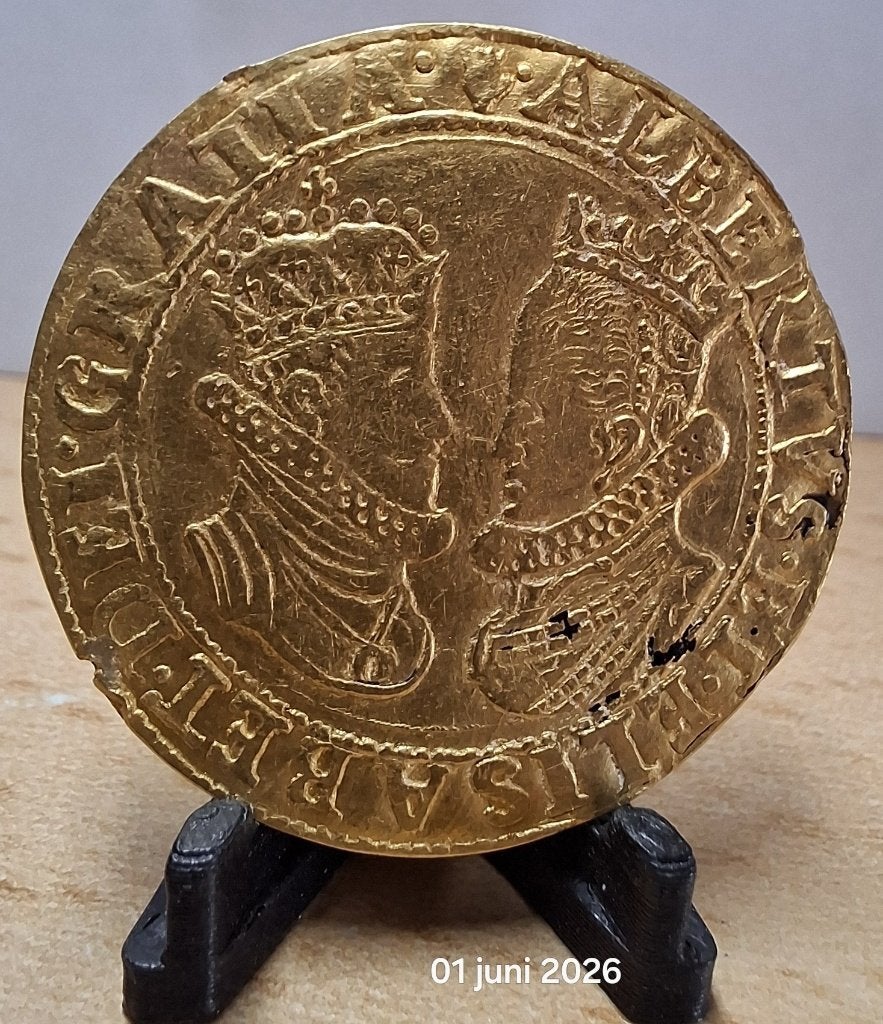 Gouden Dubbele dukaat (1600-1611) - Albrecht en Isabella., Verzenden, Goud, Losse munt, Goud