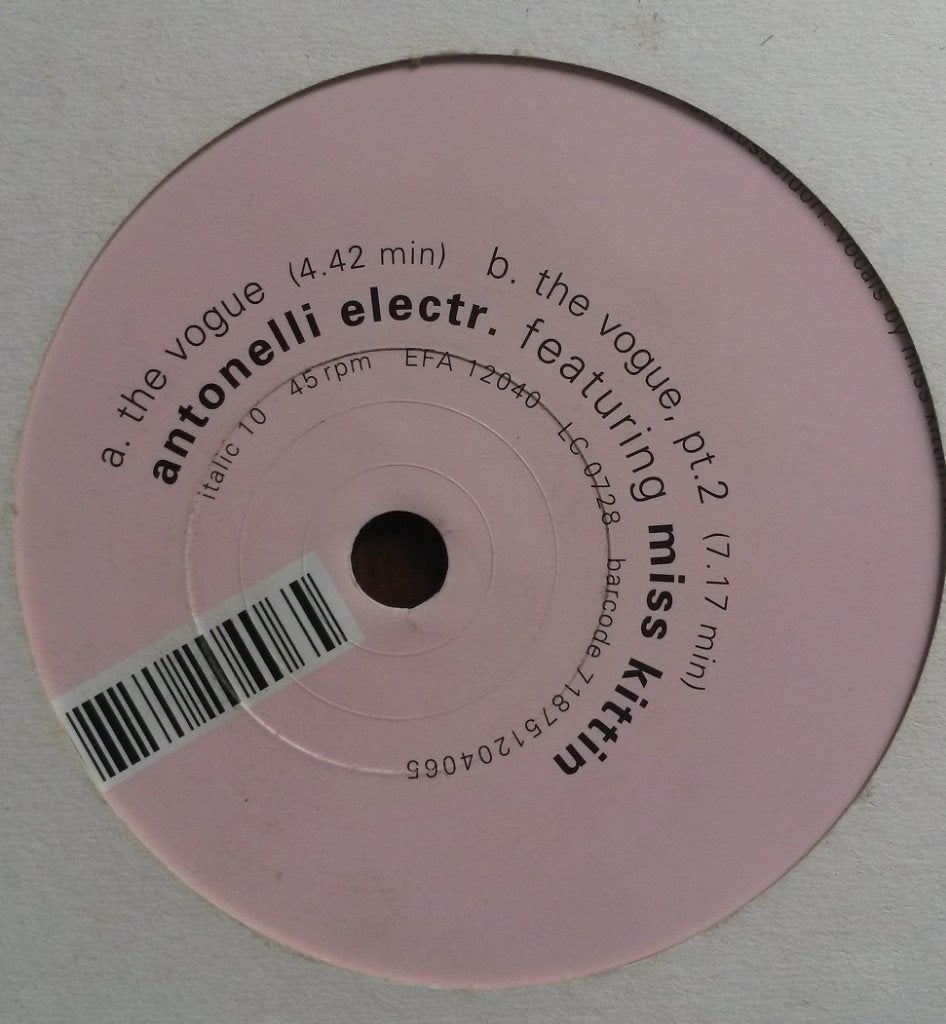 Vinyl House : Antonelli Electr. & Miss Kittin - The Vogue, Cd's en Dvd's, Vinyl | Dance en House, Zo goed als nieuw, Overige genres