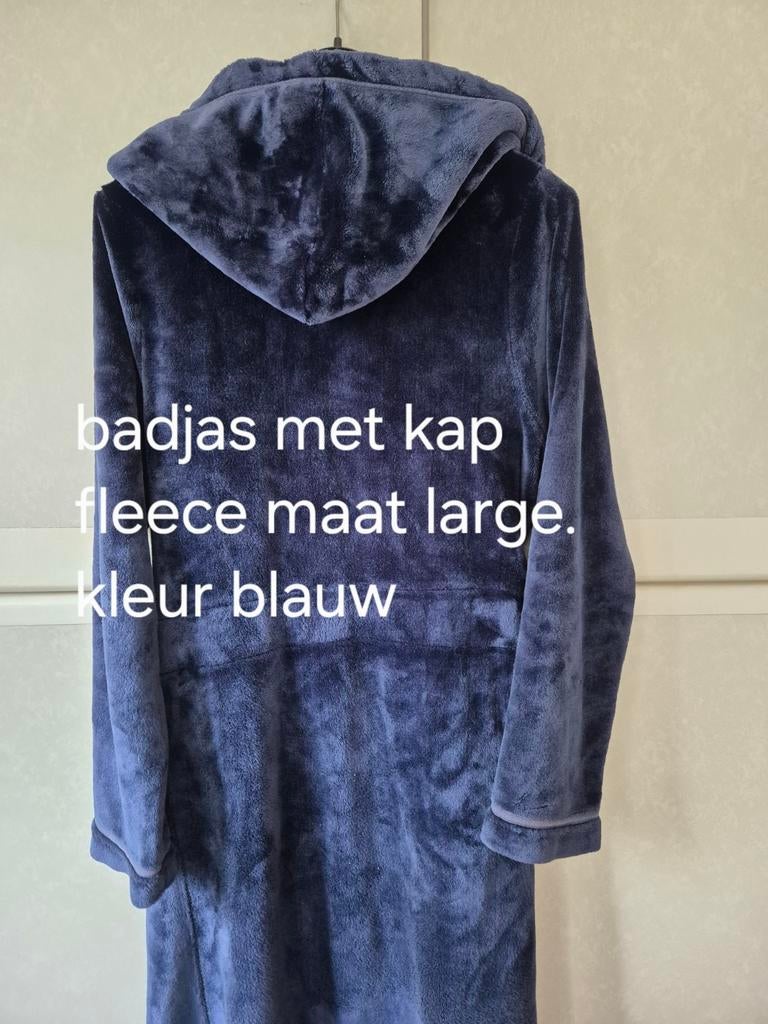 Badjas dames zachte fleece met kap. Maat Large. Kleur blauw., Kleding | Dames, Homewear, Ophalen, Blauw