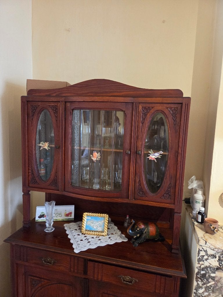 Buffets de cuisine (en deux pièces), Enlèvement, Utilisé, Verre, Avec tablette(s)