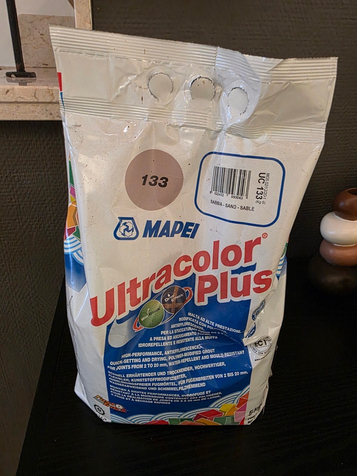 Mapei Ultracolor Plus color 133 — Sable/Sabbia, sac de 5 kg, Bricolage & Construction, Enlèvement