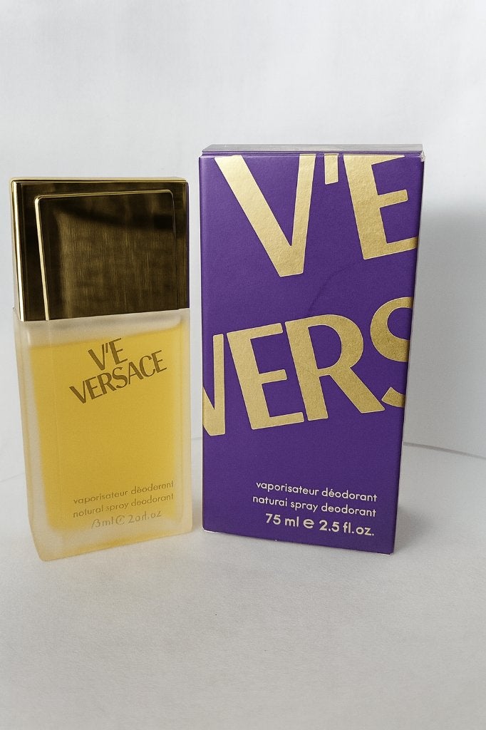 Versace V'E vintage 75 ml (avec boîte), Collections, Enlèvement ou Envoi, Comme neuf, Bouteille de parfum, Plein