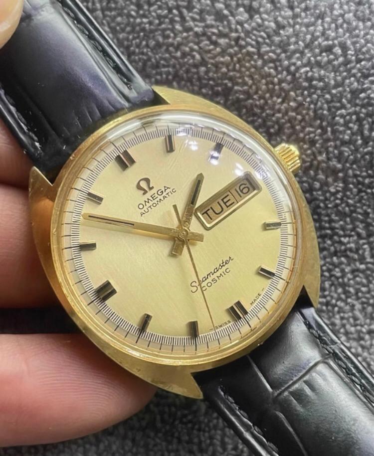 Omega Seamaster Cosmic - cal 752, Handtassen en Accessoires, Horloges | Antiek, Omega, Goud, Polshorloge, Verguld