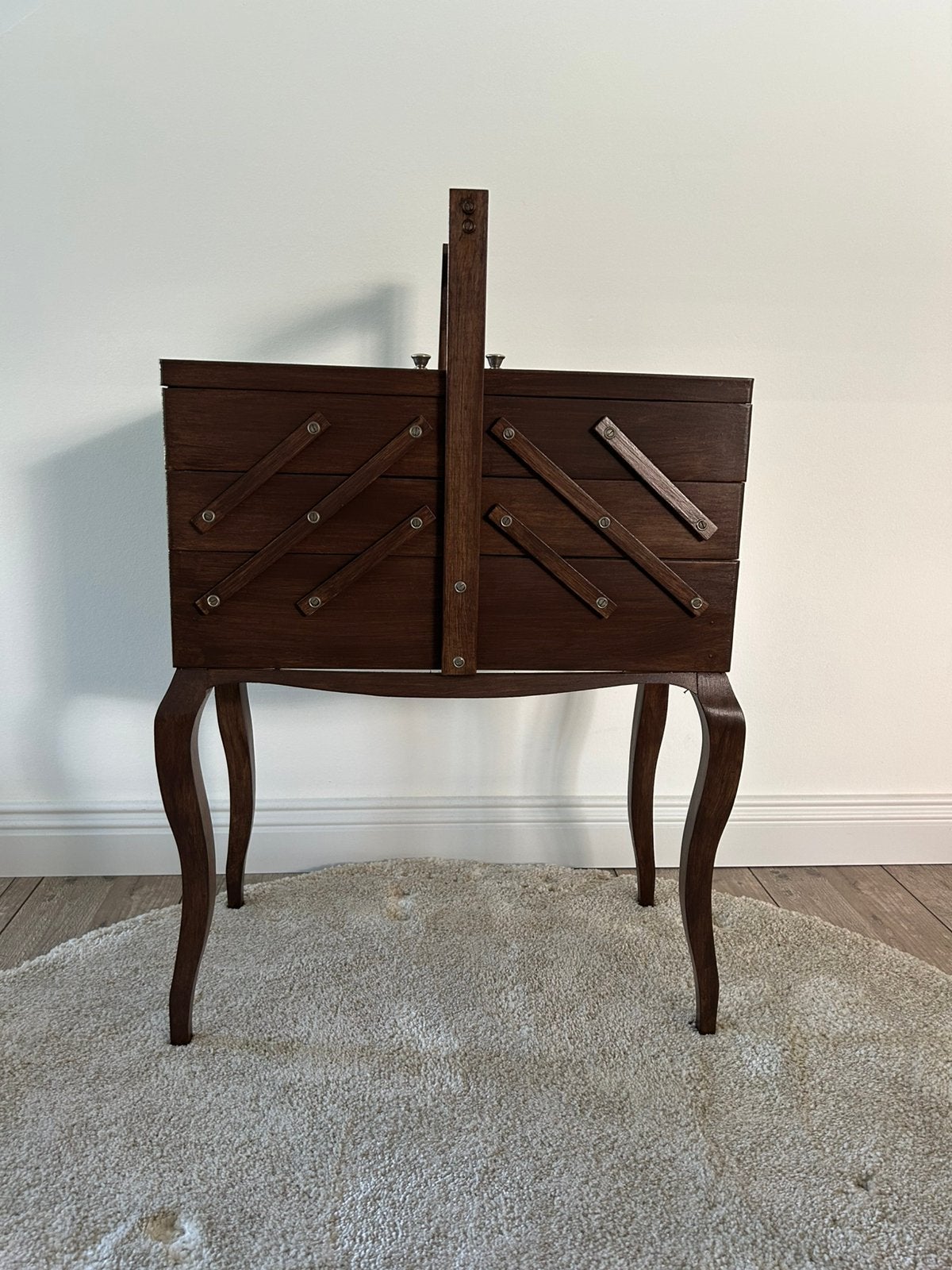 Vintage houten naaidoos, Ophalen of Verzenden