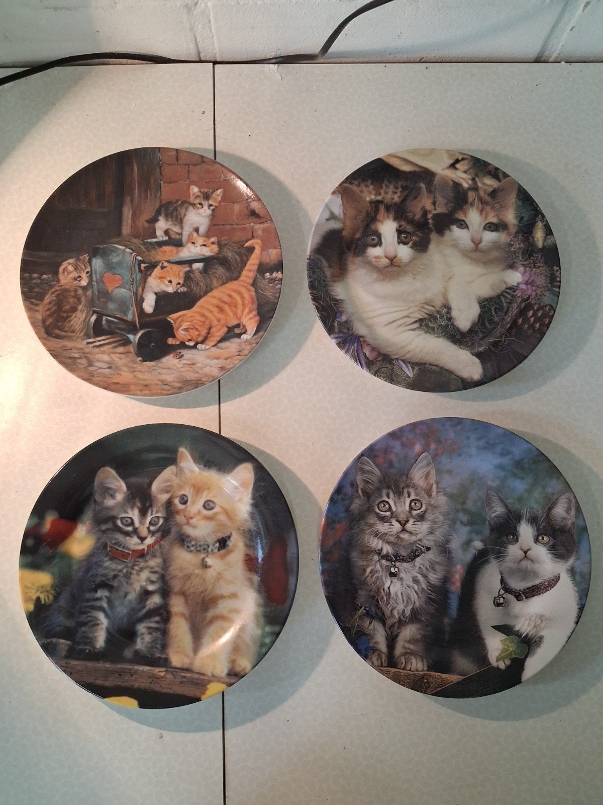 4 borden katten/ poezen motief, Enlèvement ou Envoi