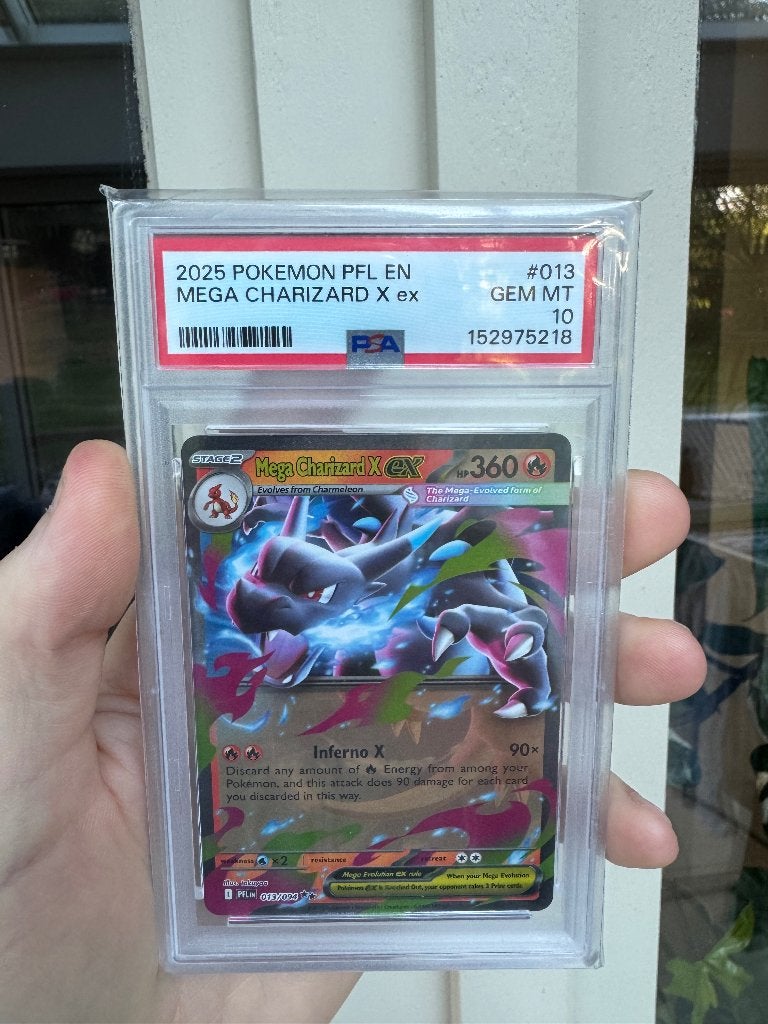 Mega charizard ex phantasmal flames psa 10, Hobby en Vrije tijd, Ophalen of Verzenden, Nieuw, Losse kaart, Foil