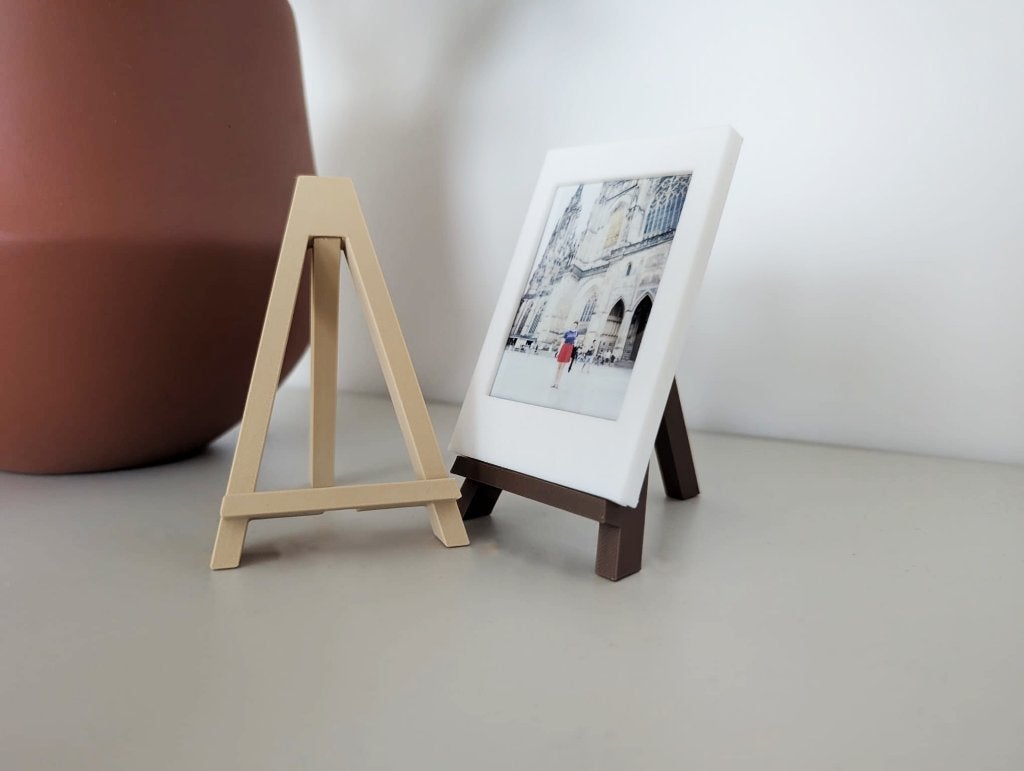 3D-geprinte A-frame display standaard met Instax mini kader., Kunststof, Verzenden, Nieuw, Fotolijst