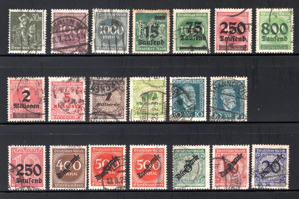 DEUTSCHES REICH jaar 1923 gestempeld, Verzenden, Gestempeld
