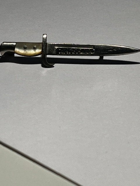 WW I antieke broche speld Bajonet "Waterloo" ABBL oorlog, Enlèvement ou Envoi