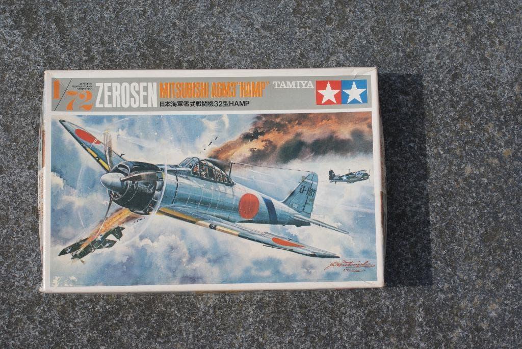 Tamiya - Zerosen Mitsubishi A6M3 - 1/72, Overige merken, 1:72 tot 1:144, Ophalen of Verzenden, Zo goed als nieuw