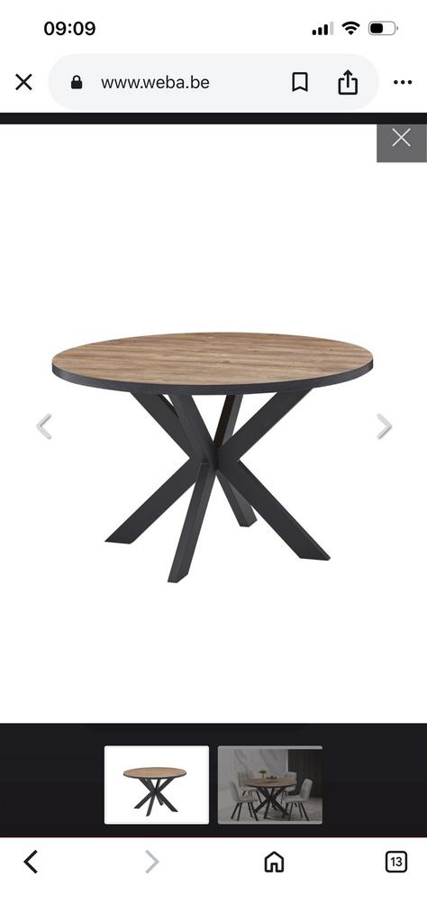 Te koop ronde eettafel 1,10m, Ophalen, Zo goed als nieuw