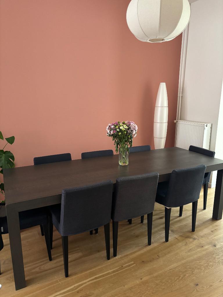Houten tafel, Huis en Inrichting, Ophalen, Gebruikt, Vijf personen of meer, 200 cm of meer