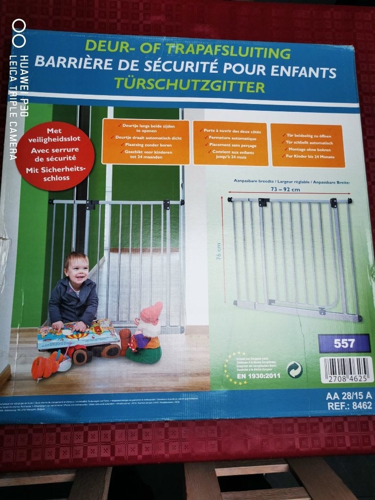 Traphek /deurhek / trapafsluiting (73cm-92cm), Kinderen en Baby's, Traphekjes, Ophalen, Nieuw, Klemhekje, Metaal of IJzer