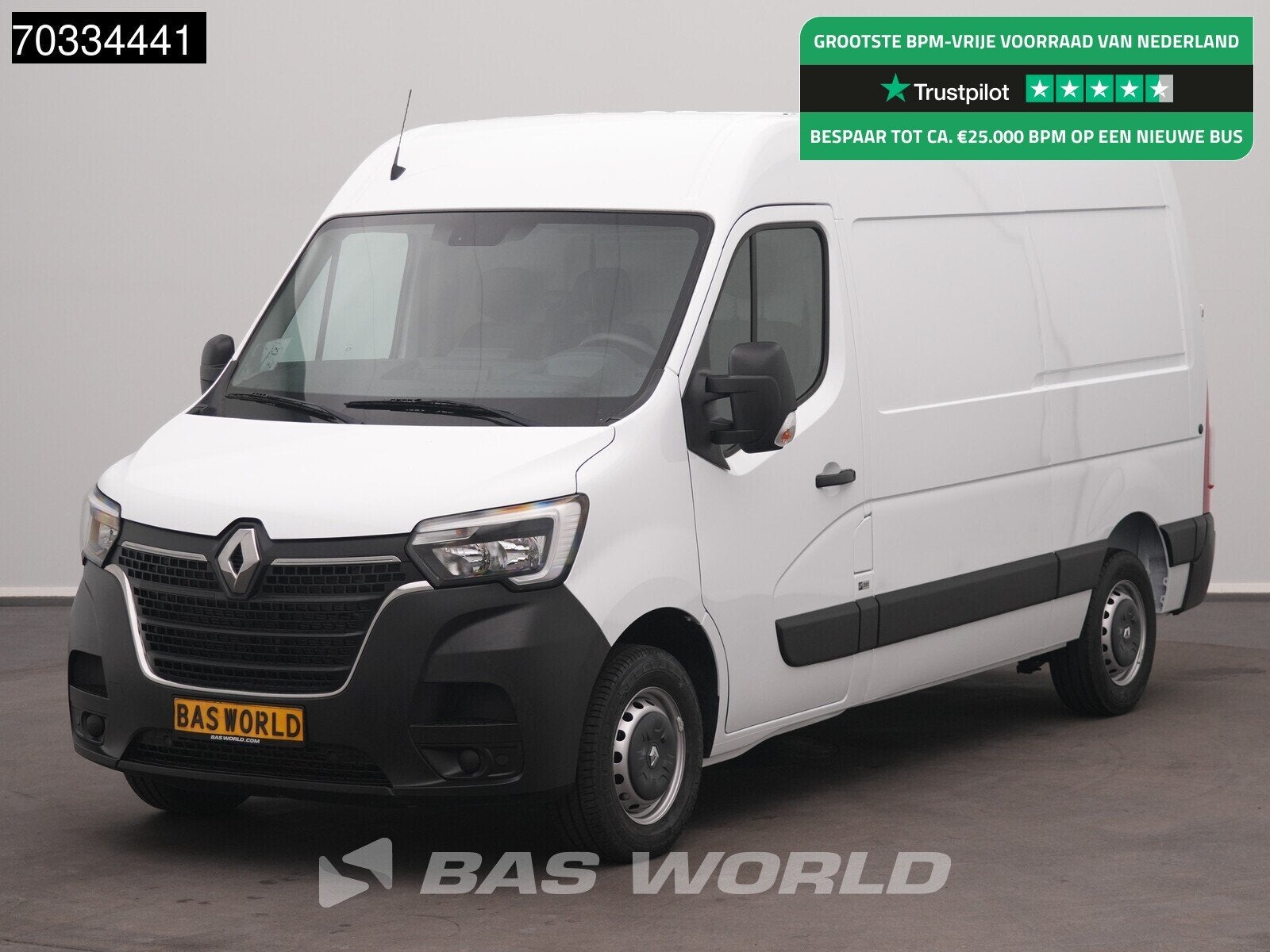 Renault Master 135PK L2H2 LED Navi Airco Cruise Camera Parke, Auto's, 135 pk, Stof, Gebruikt, Euro 6
