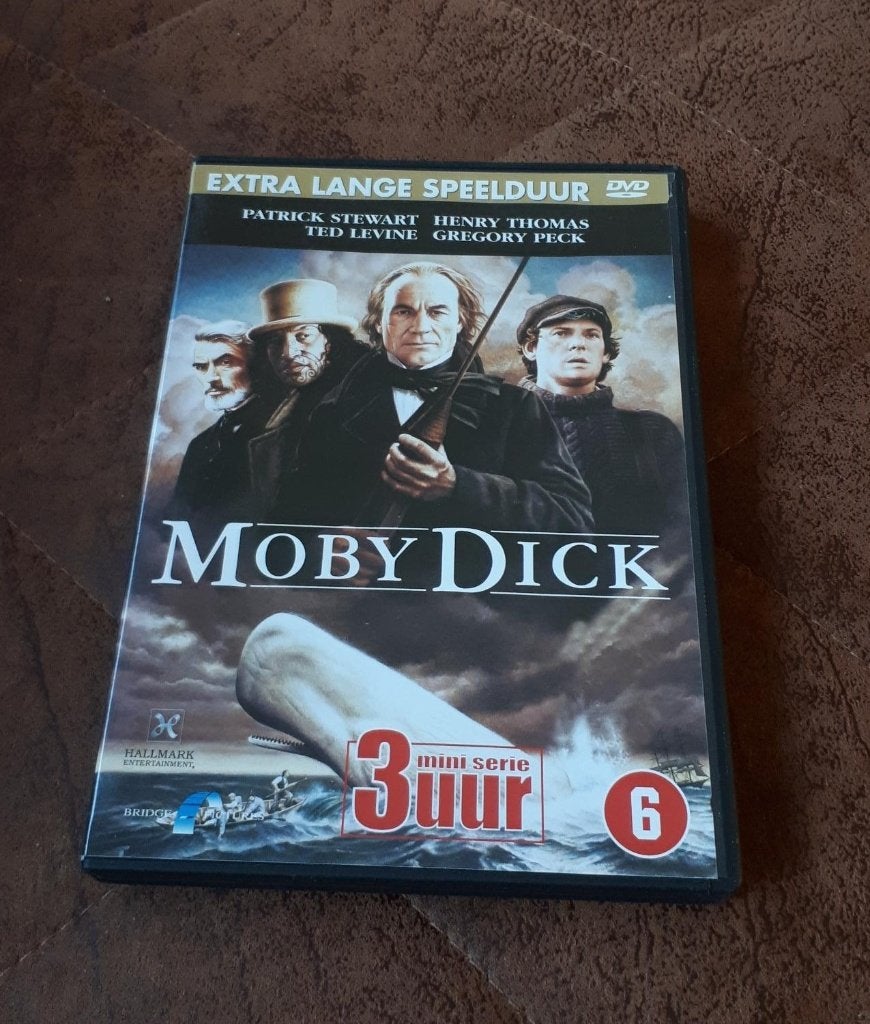 DVD-Moby Dick-mini serie 3 uur-Patrick Stewart/Gregory Peck, Cd's en Dvd's, Dvd's | Klassiekers, Engels, Verzenden, Nederlands