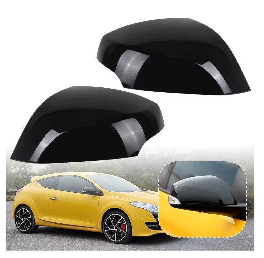 Spiegelkappen Glans Zwart Renault Megane MK3 2008-2015, Verzenden