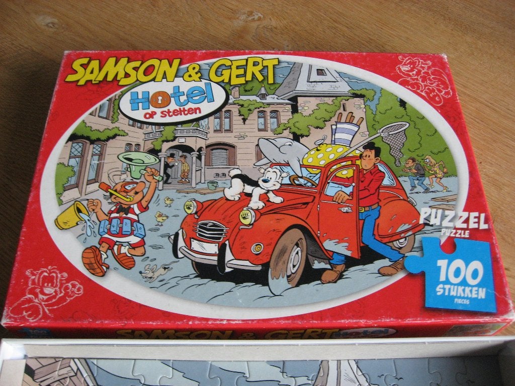 Samson & Gert Studio 100 puzzel 100 stuks Hotel op Stelten, Ophalen of Verzenden, Meer dan 50 stukjes, Nieuw