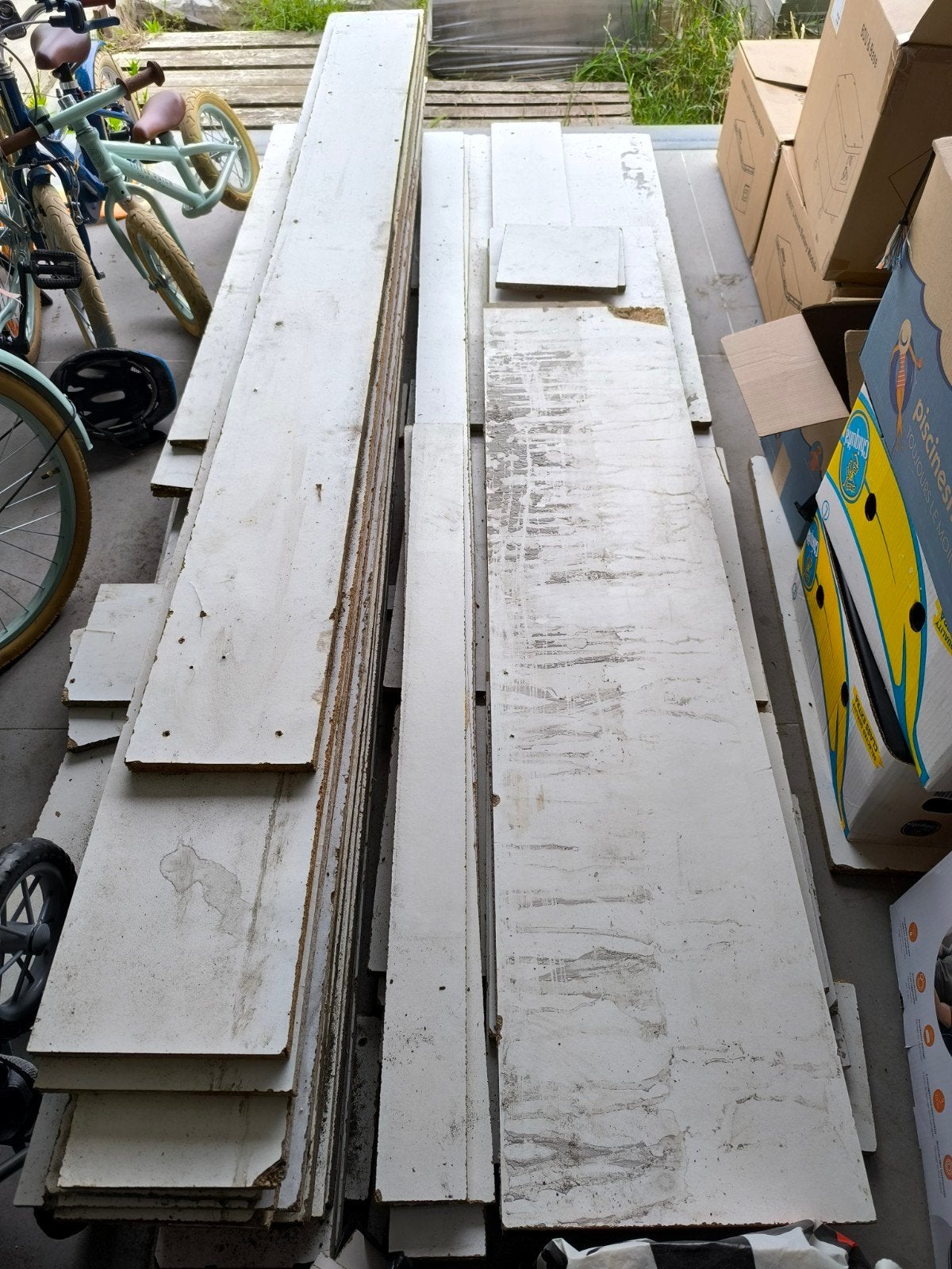 planken in spaanplaat melamine hout voor bekisting, Bricolage & Construction, Bois & Planches, Planche, 200 à 250 cm, Utilisé