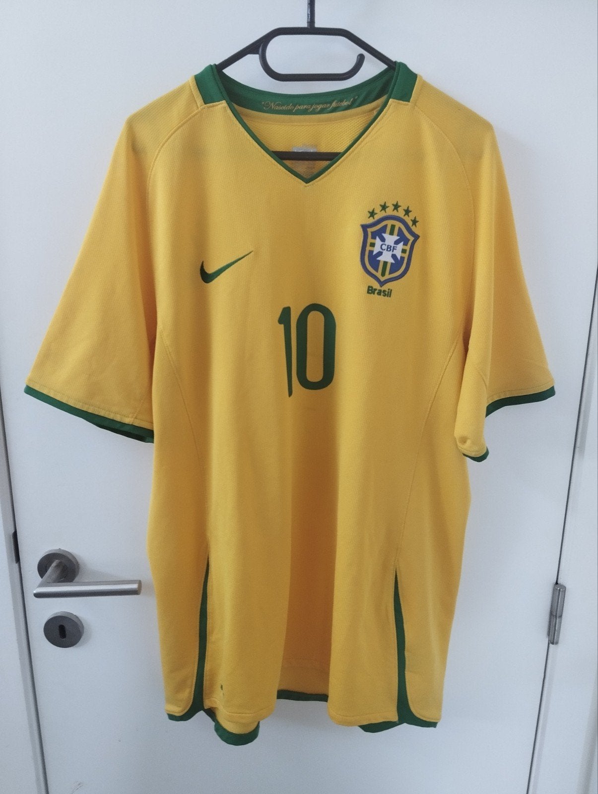 Maillot Brésil Ronaldinho 2008, Sport en Fitness, Maat L, Ophalen of Verzenden, Gebruikt, Shirt