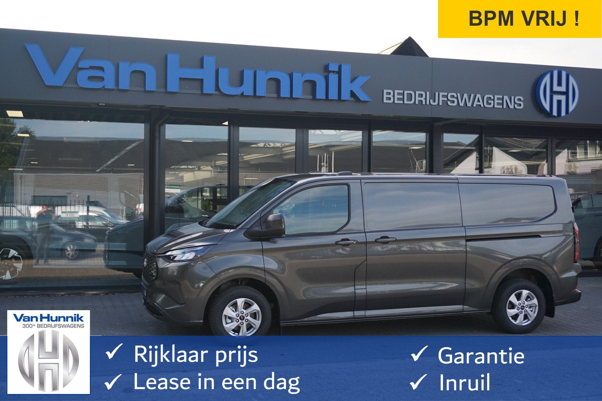 Ford E-Transit Custom 340L 218PK 71KWH AWD Limited Elektrisc, Argent ou Gris, Achat, Entreprise, 3 places
