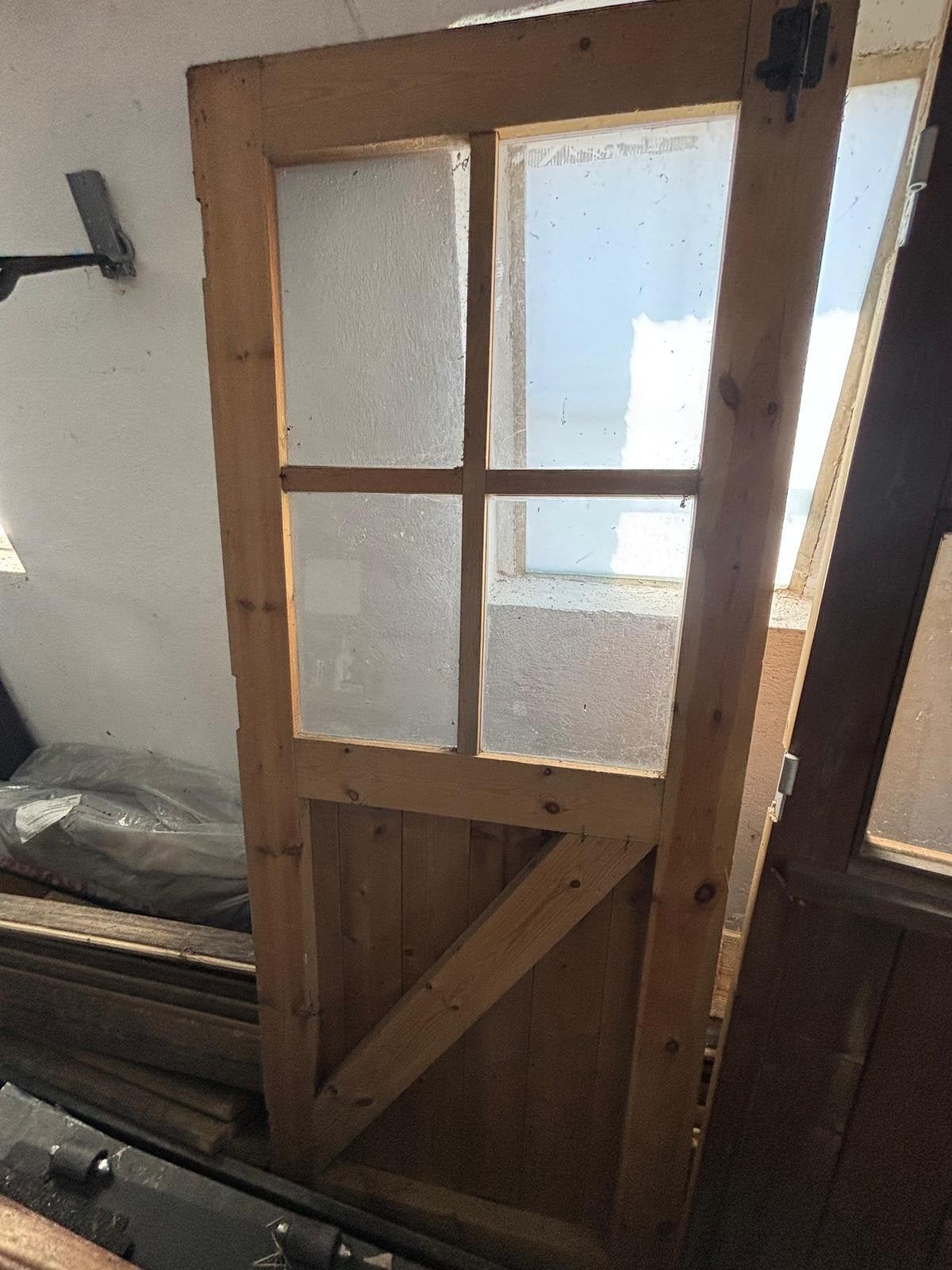 Blokhuthout tuinhuis en 2 deuren en raam, Bricolage & Construction, Enlèvement, Utilisé