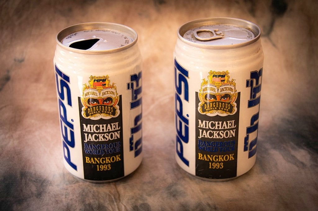 Michael Jackson 1993 Pepsi blikjes, Ophalen of Verzenden, Zo goed als nieuw, Overige typen