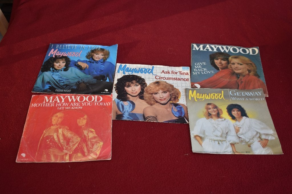 45t's van  de Nederlandse meidengroep MAYWOOD,, Ophalen, Zo goed als nieuw, Overige formaten, Pop