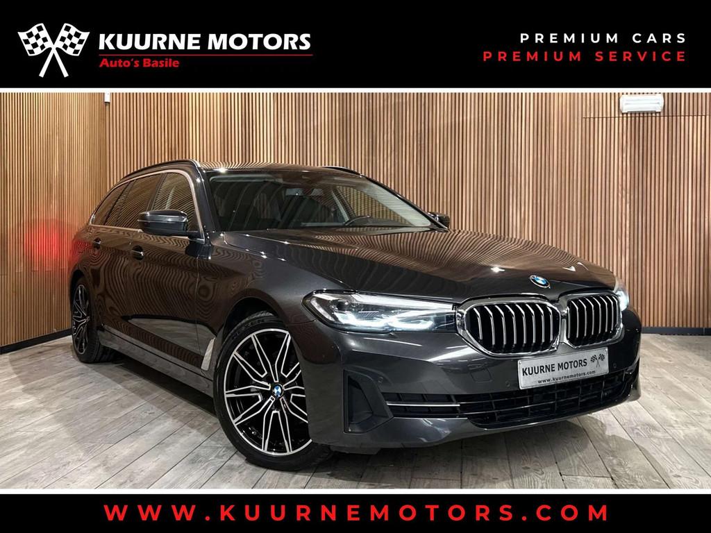 BMW 5 Serie 518 dA Touring Alu19"/Leder/Cam/GprPro *1j garan, Argent ou Gris, Entreprise, 109 g/km, Phares entièrement LED