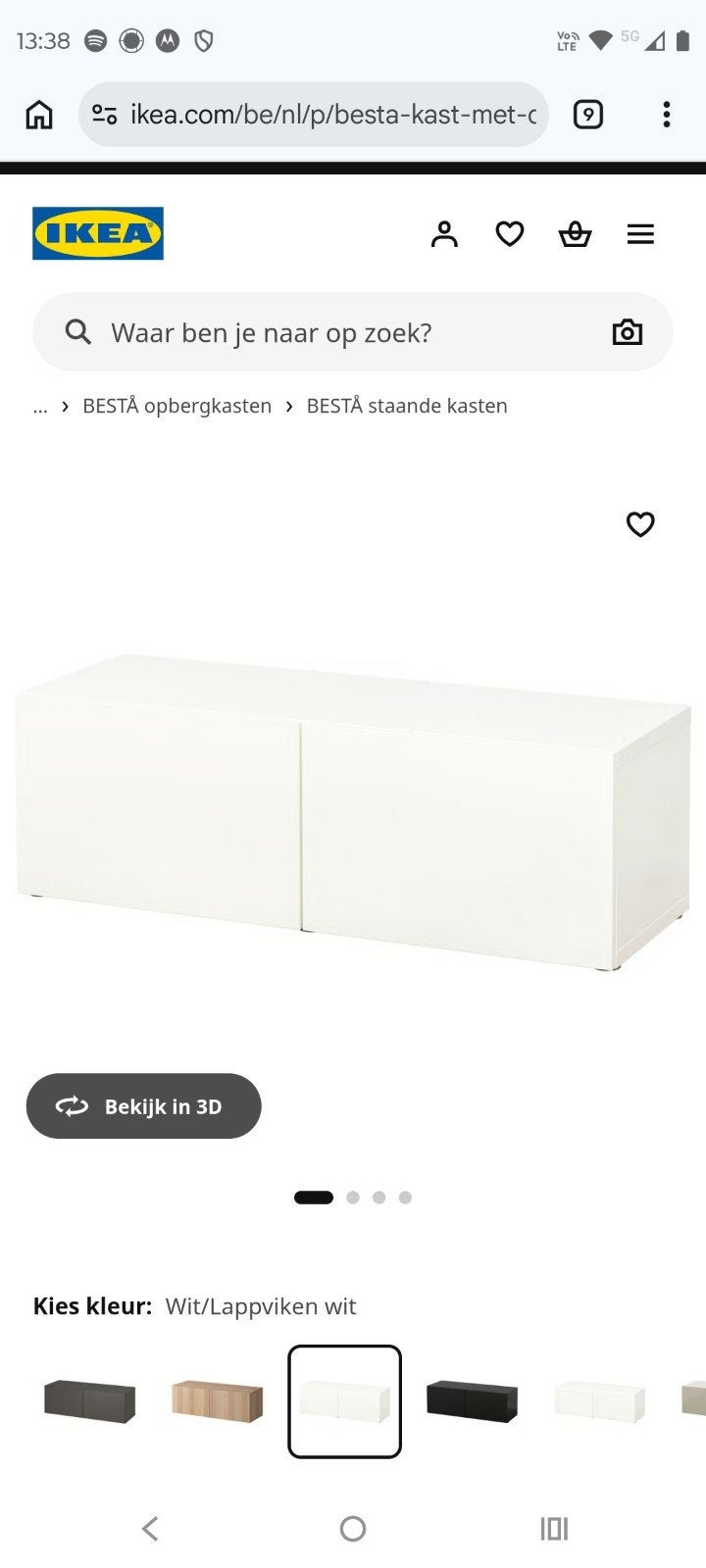 tv meubel wit Ikea Besta, Huis en Inrichting, Ophalen, Zo goed als nieuw