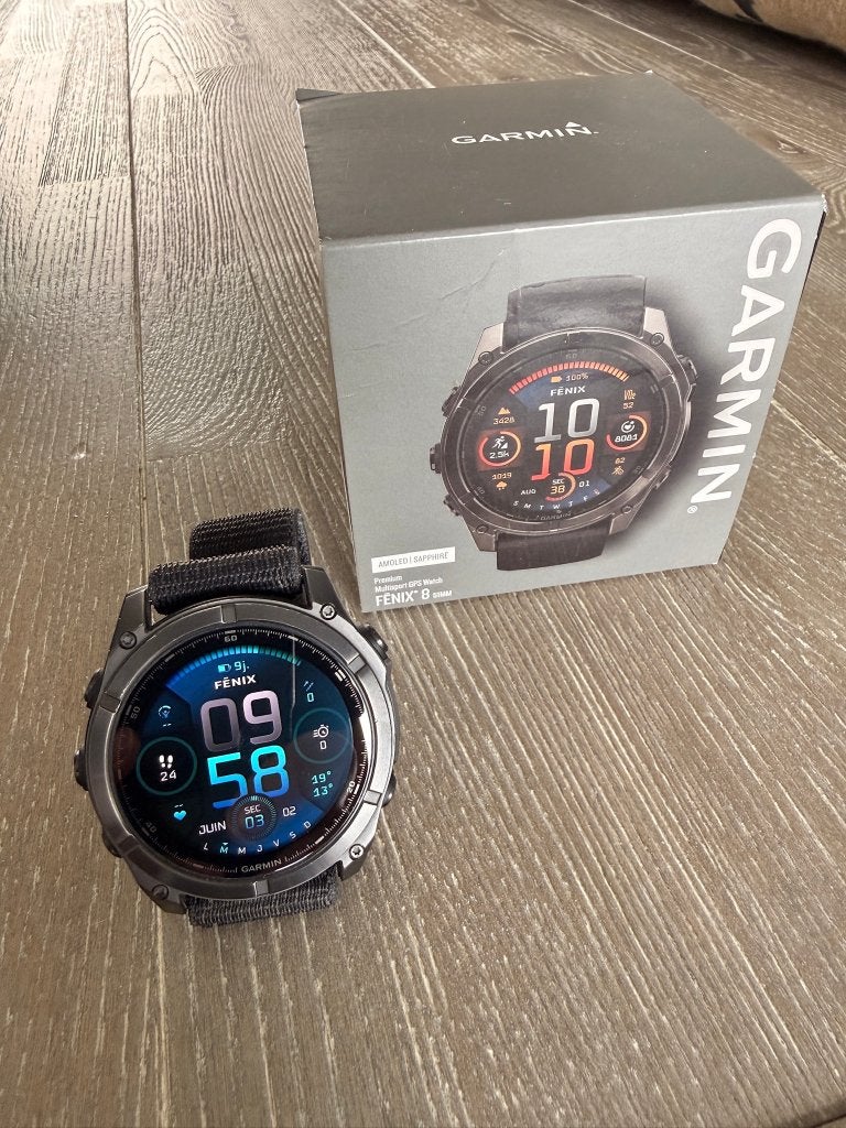 Garmin Fenix 8 51mm AMOLED Sapphire Titanium – très bon état, Étanche, Garmin, Comme neuf, Enlèvement