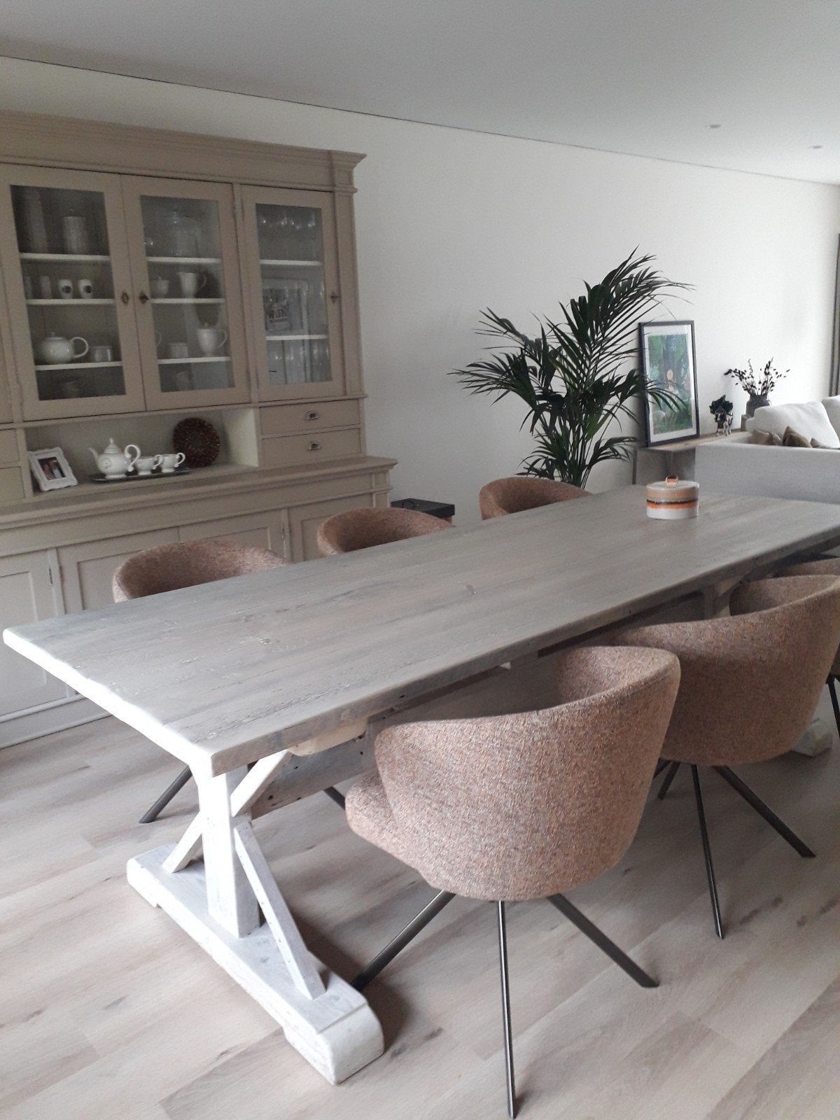 Eetkamertafel oud-grenen, Ophalen, Gebruikt, Landelijk, Grenenhout