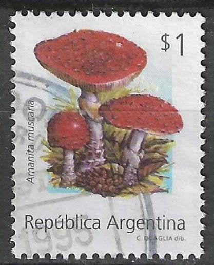 Argentine 1992 - Yvert 1794 - Amanita muscaria (ST), Envoi, Affranchi
